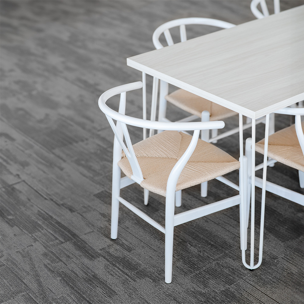 Wishbone Chair White Natural