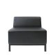 Leatherette One Seater Lounge Black