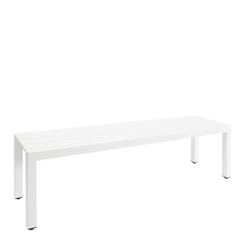 Adelle Slatted Bench White