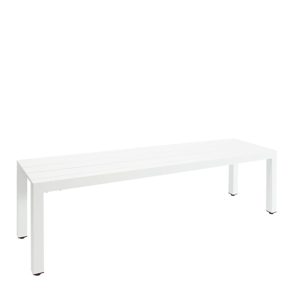 Adelle Slatted Bench White