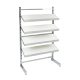 White Sloping 4 Shelf Unit