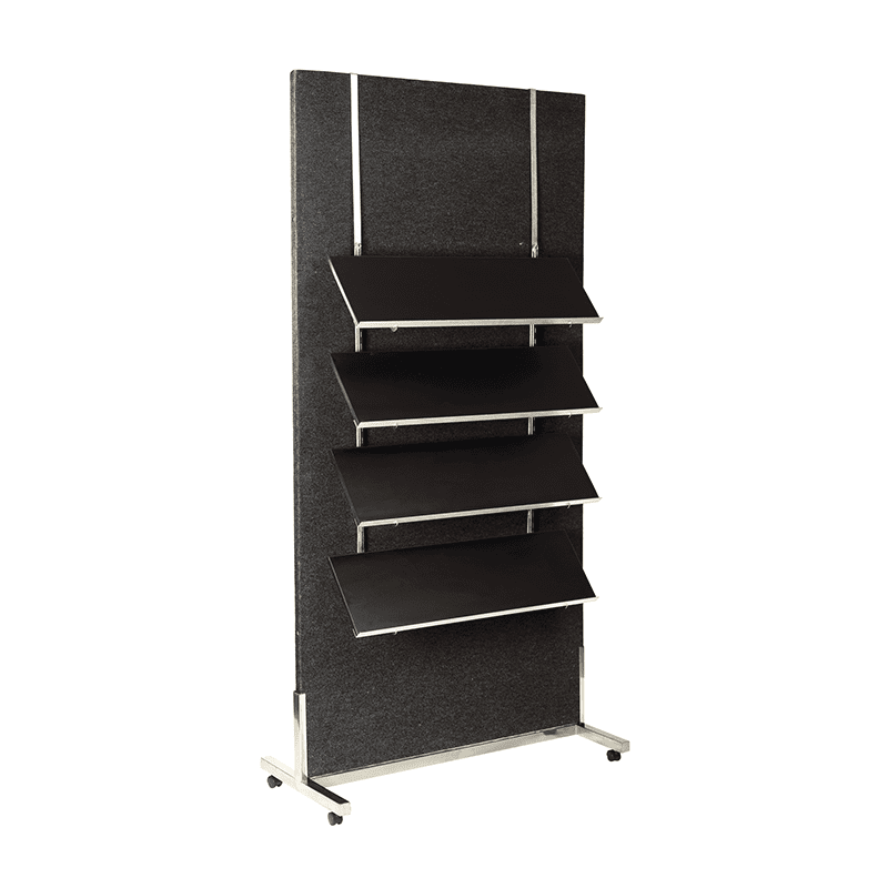Sloping or Flat White Shelving with lip