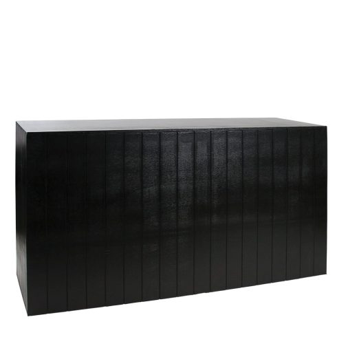 Timber Slatted Bar Black