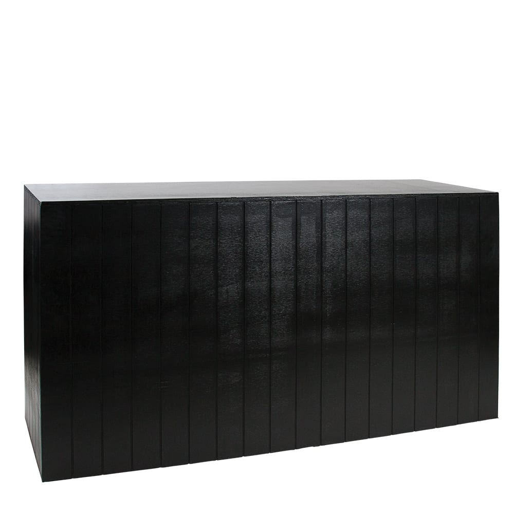 Timber Slatted Bar Black