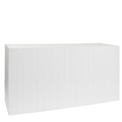 Timber Slatted Bar White