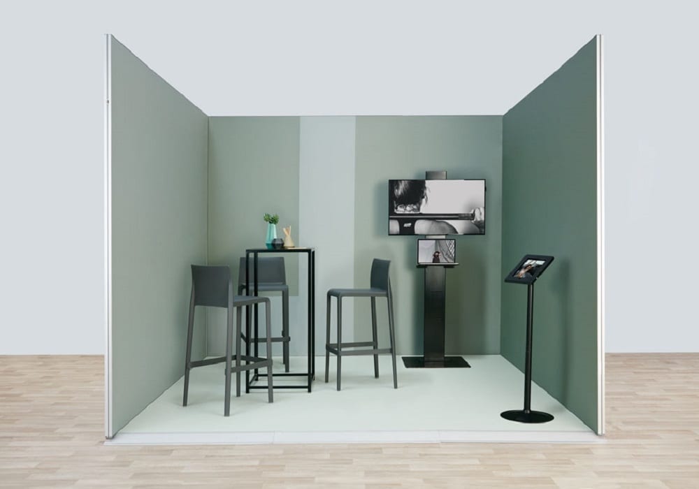 Black Screen Floor Stand