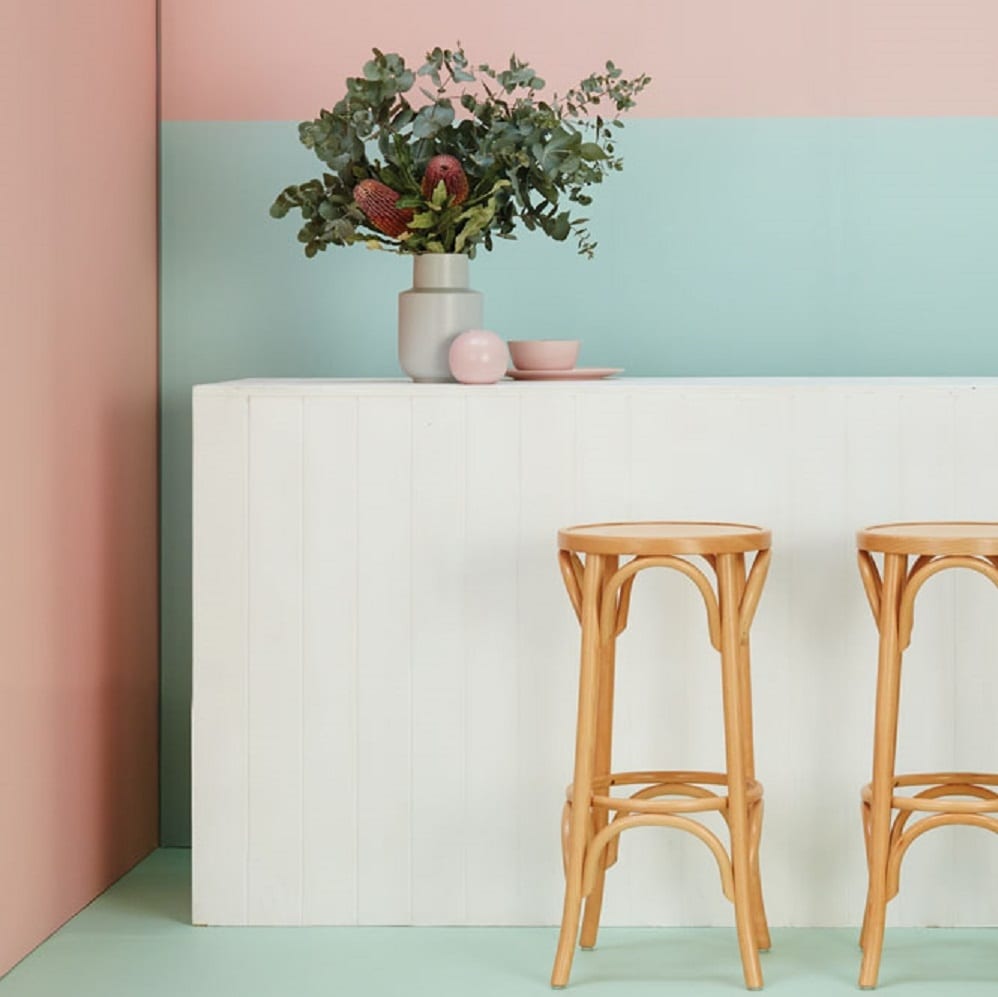 Timber Slatted Bar White