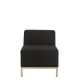 Lucca One Seater Lounge Charcoal