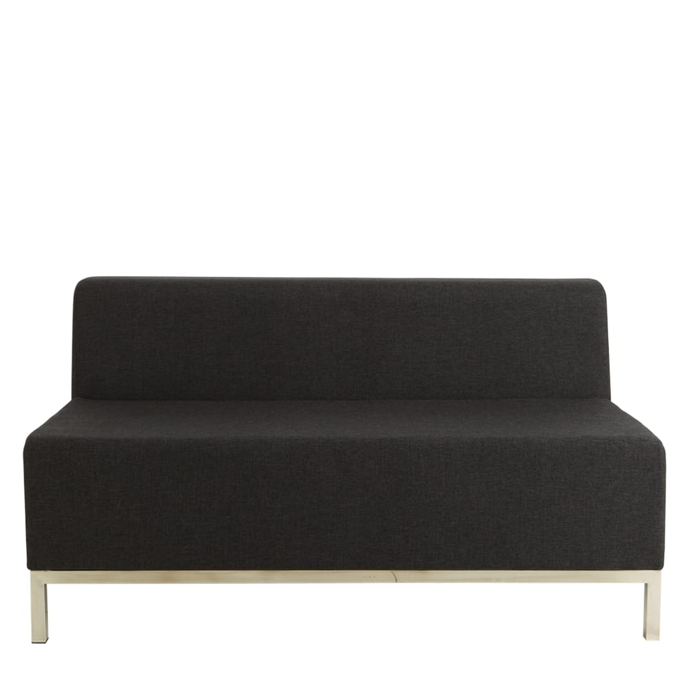 Lucca Two Seater Lounge Charcoal
