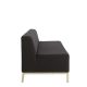 Lucca Two Seater Lounge Charcoal
