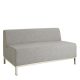 Lucca Two Seater Lounge Light Grey