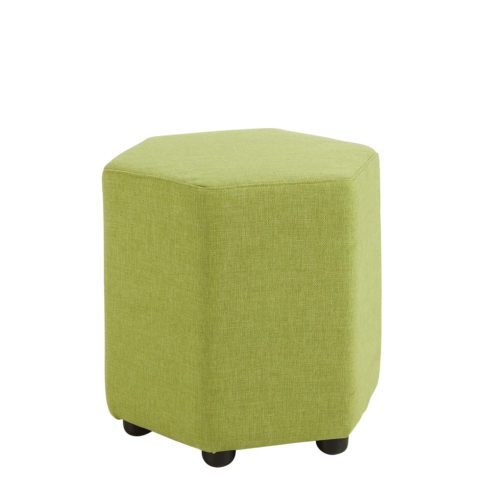 Lucca Hexagonal Ottoman Green