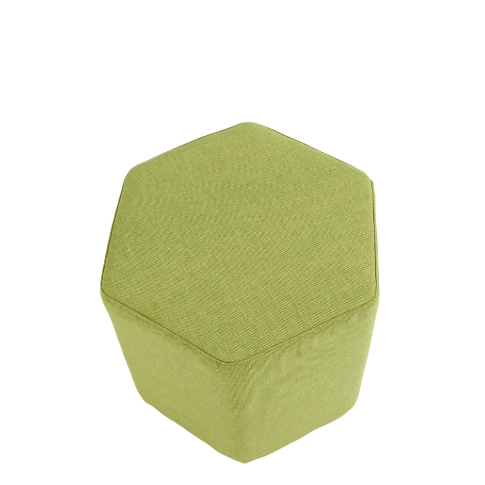 Lucca Hexagonal Ottoman Green