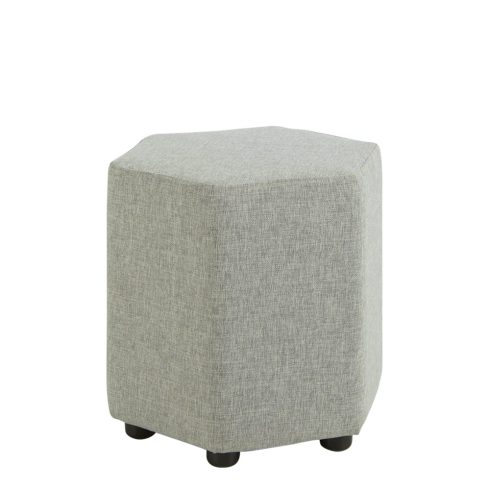 Lucca Hexagonal Ottoman Light Grey