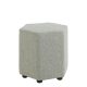 Lucca Hexagonal Ottoman Light Grey