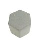 Lucca Hexagonal Ottoman Light Grey