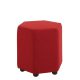 Lucca Hexagonal Ottoman Red