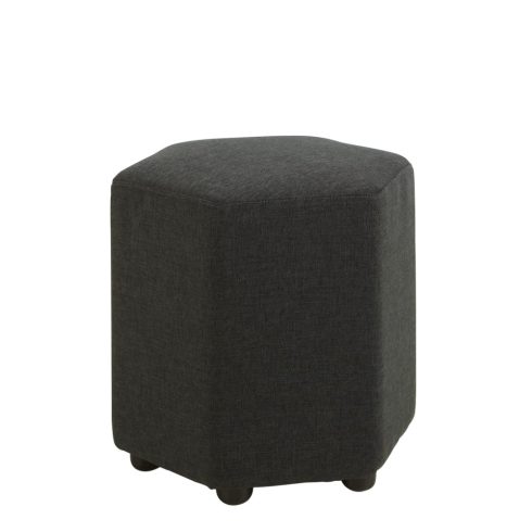 Lucca Hexagonal Ottoman Charcoal