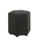 Lucca Hexagonal Ottoman Charcoal
