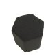 Lucca Hexagonal Ottoman Charcoal