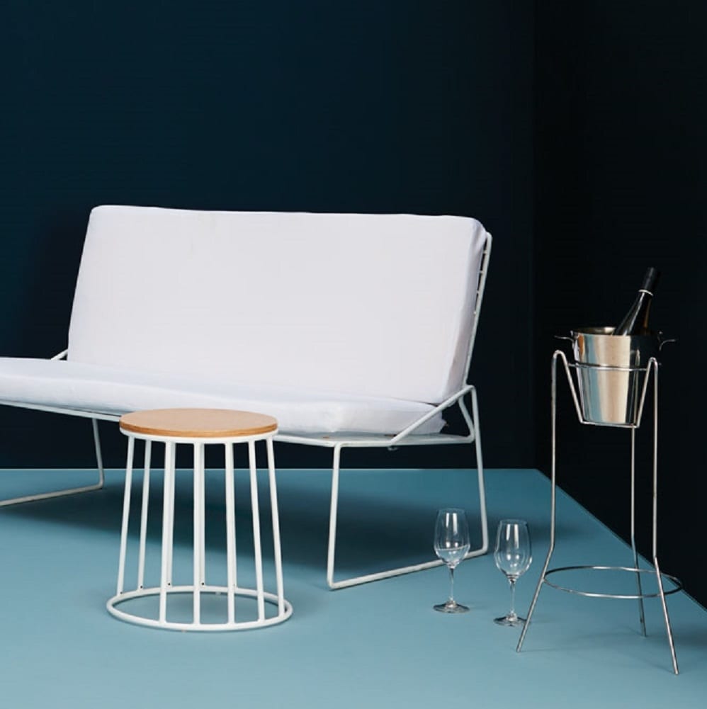 Apollo Side Table White and Oak