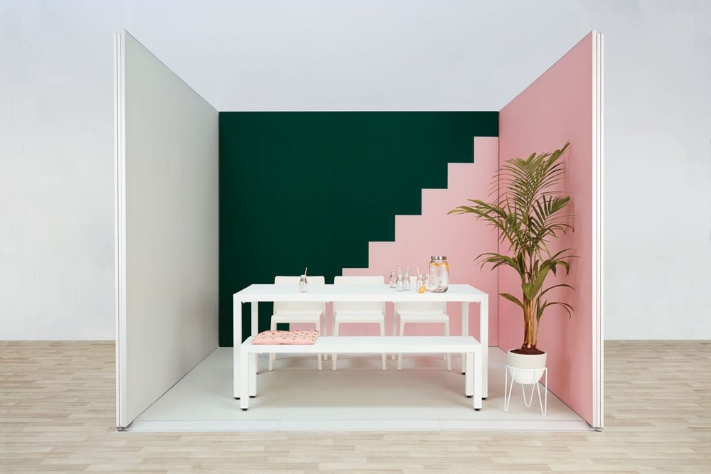 Adelle Slatted Bench White