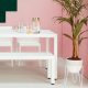 Adelle Slatted Table White
