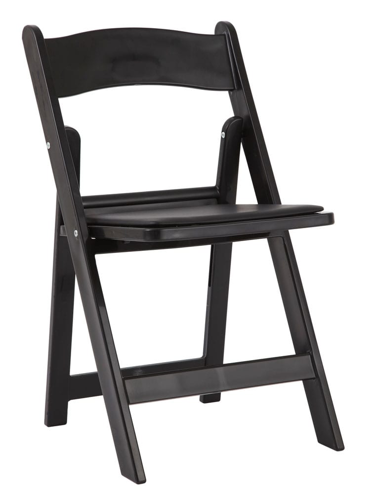 Folding Padded Chair Black
