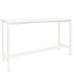 white high meeting table with stools
