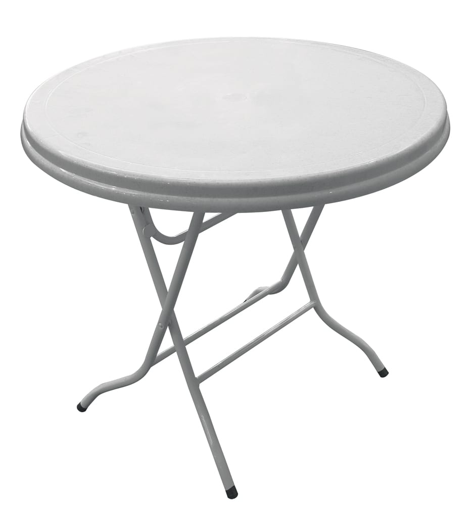 Folding Round Table White