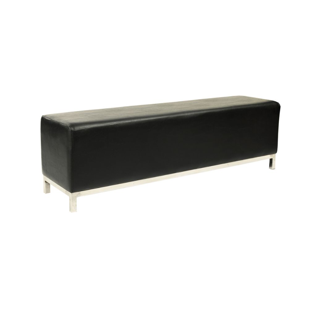 Leatherette Bench Seat Black