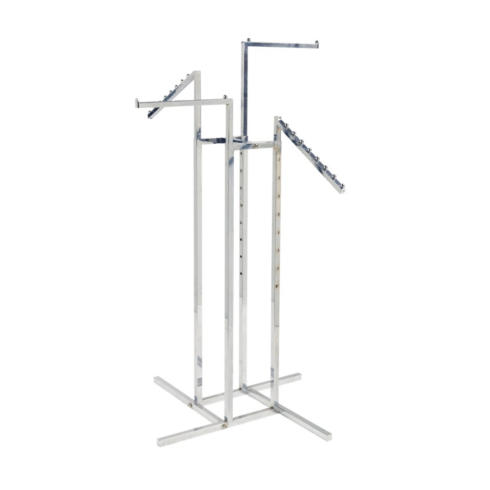 4 Way Chrome Clothes Rack