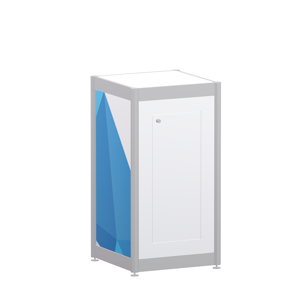 Syma Display Plinth with Door White